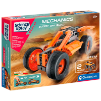 Constructor Clementoni Buggy & Quad Orange Numărul de piese 100, 8+
