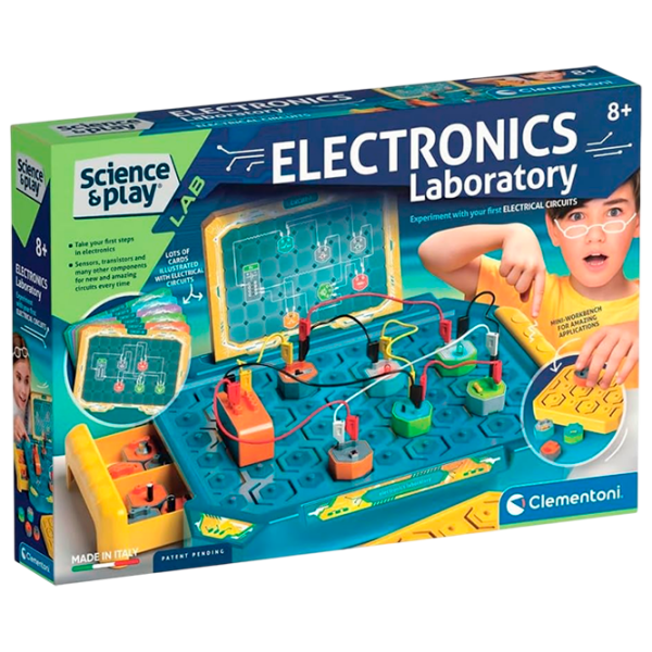 Set jucării Clementoni Science & Play Electronics Laboratory 61548 Blue Pentru copii, 8+ photo 1
