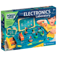 Set jucării Clementoni Science & Play Electronics Laboratory 61548 Blue Pentru copii, 8+