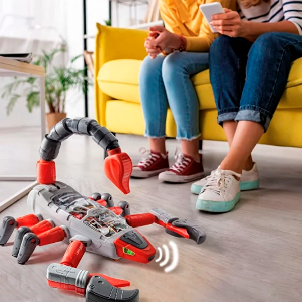 Constructor cu telecomandă Clementoni Scorpion Robot Gray Numărul de piese 115, 8+ photo 3