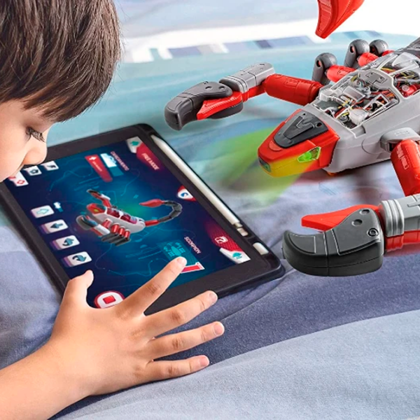 Constructor cu telecomandă Clementoni Scorpion Robot Gray Numărul de piese 115, 8+ photo 6