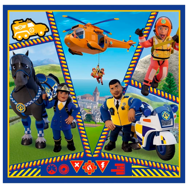 Puzzle Trefl Fireman Sam' day (34868 ) Количество деталей: 106, Рекомендуемый возраст: 4+ photo 2