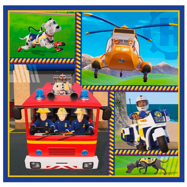 Puzzle Trefl Fireman Sam' day (34868 ) Количество деталей: 106, Рекомендуемый возраст: 4+ photo 4
