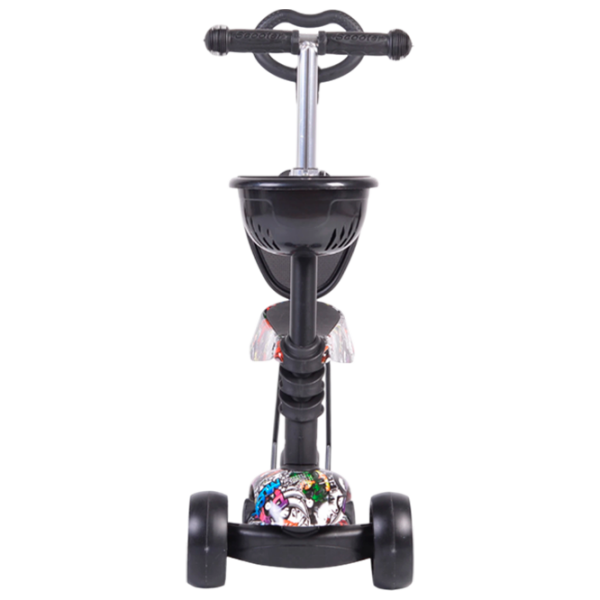 Детский трёхколёсный самокат Moni Pixy (MT.124641) Черный 3 года, 40 кг, Полиуретановые photo 2
