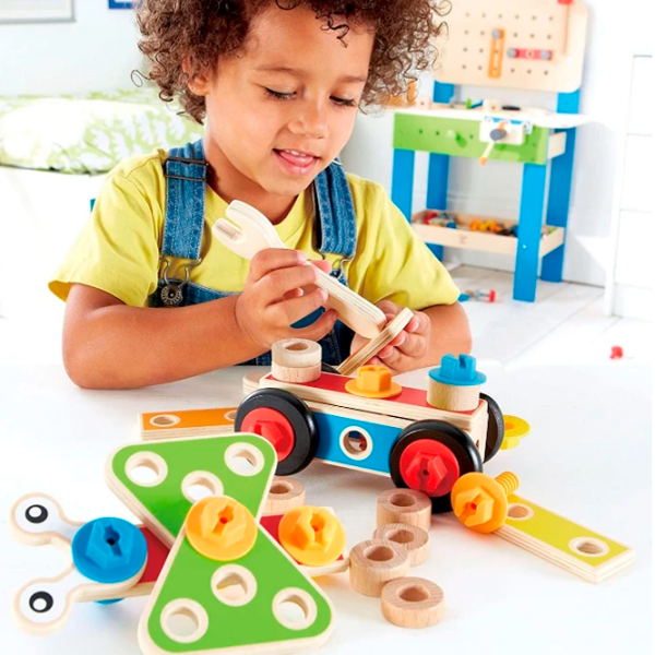 Constructor Hape Basic Builder Set Brown Numărul de piese 43, 3+ photo 5