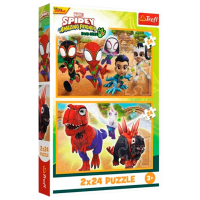 Puzzle Trefl Человек-паук и динозавры (34432) Количество деталей: 48, Рекомендуемый возраст: 3+