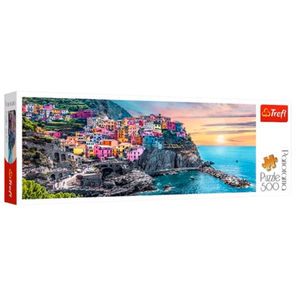 Puzzle Trefl Panoramic view of Manarola, Italy (29516) Количество деталей: 500, Рекомендуемый возраст: 5+ photo 1