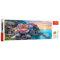 Puzzle Trefl Panoramic view of Manarola, Italy (29516) Количество деталей: 500, Рекомендуемый возраст: 5+