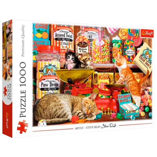 Puzzle Trefl Cat treats (10630) Количество деталей: 1000, Рекомендуемый возраст: 10+ photo 1