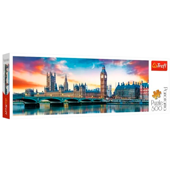 Puzzle Trefl Big Ben and Palace of Westminster, London (295078) Количество деталей: 500, Рекомендуемый возраст: 9+ photo 1