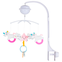 Carusel pentru pătuc Chipolino Unicorn MILD02305UNI White 3+
