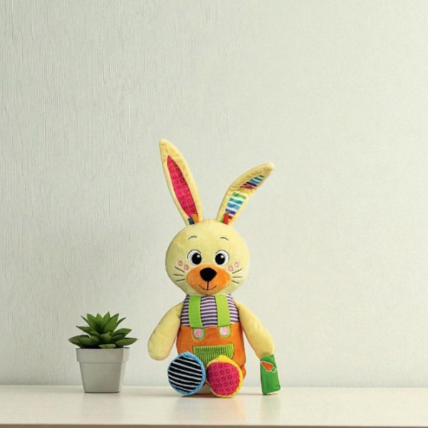 Jucărie moale Clementoni Animals My Little Bunny 17760 Yellow 3+ photo 5
