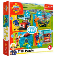 Puzzle Trefl Brave Fireman Sam (34387) Количество деталей: 207, Рекомендуемый возраст: 4+