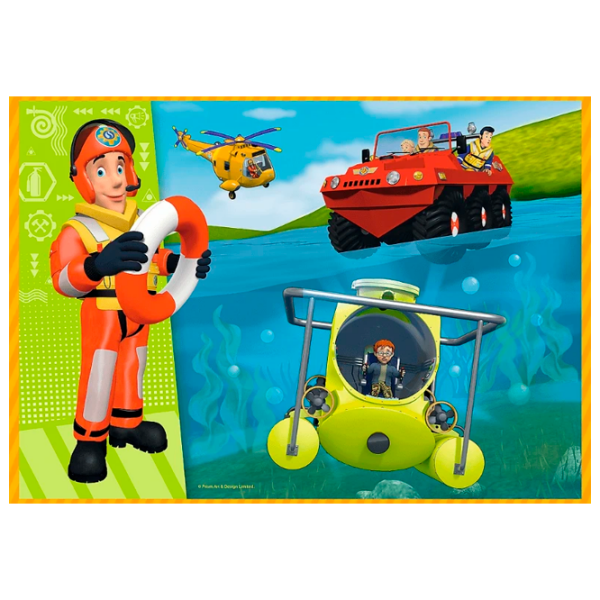 Puzzle Trefl Brave Fireman Sam (34387) Количество деталей: 207, Рекомендуемый возраст: 4+ photo 5