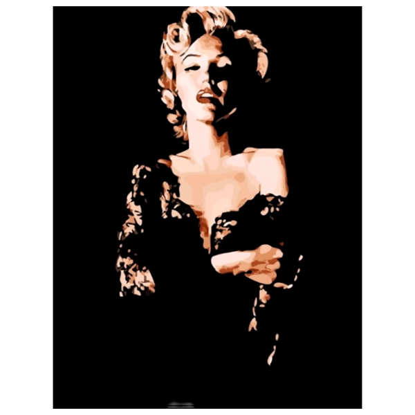 Pictură pe numere PRC Marilyn Monroe 03369 50 x 40 cm, Pânză photo 1