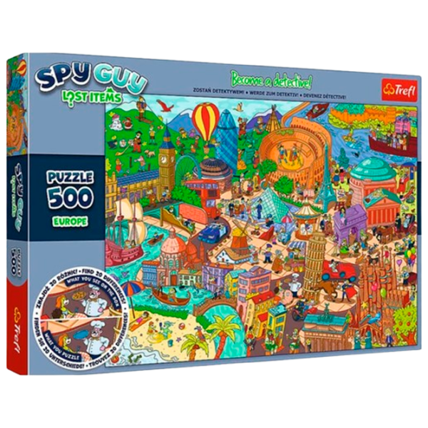 Puzzle Trefl Spy Guy Lost Items: Europe (37481) Количество деталей: 500, Рекомендуемый возраст: 9+ photo 2