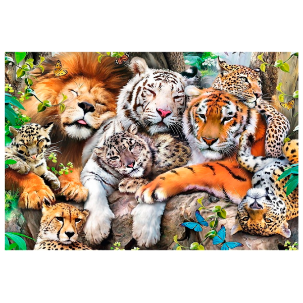 Puzzle Trefl The felines of the jungle (20152) Количество деталей: 501, Рекомендуемый возраст: 12+ photo 1