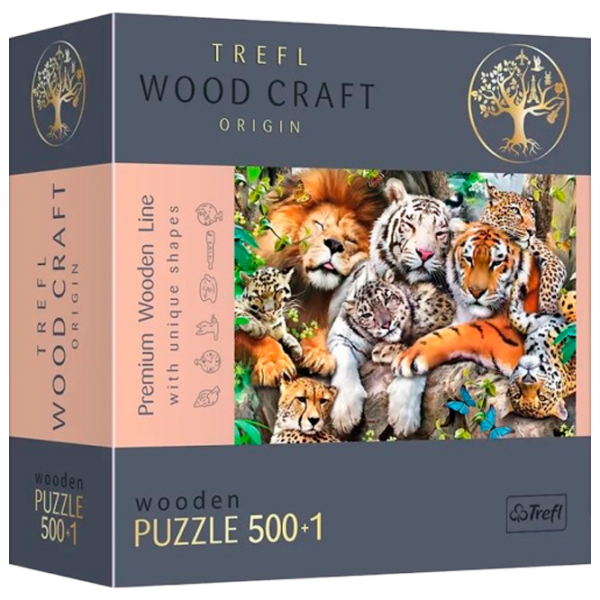 Puzzle Trefl The felines of the jungle (20152) Количество деталей: 501, Рекомендуемый возраст: 12+ photo 3