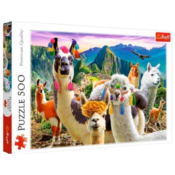 Puzzle Trefl Llamas (37383) Количество деталей: 500, Рекомендуемый возраст: 10+ photo 1