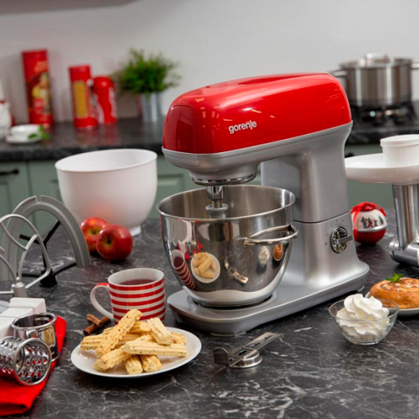 Robot de bucătărie Gorenje MMC1000RLR Red 1000 W, Mecanic, Numărul de viteze: 7 photo 6
