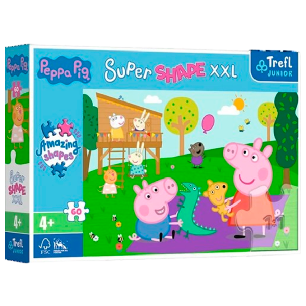 Puzzle Trefl Peppa Pig (50011) Количество деталей: 60, Рекомендуемый возраст: 4+ photo 1