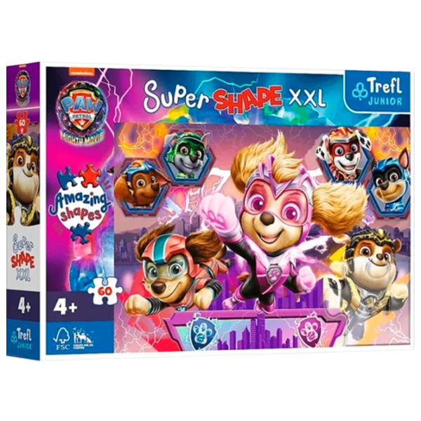 Puzzle Trefl Paw Patrol (50036 ) Количество деталей: 60, Рекомендуемый возраст: 4+ photo 1