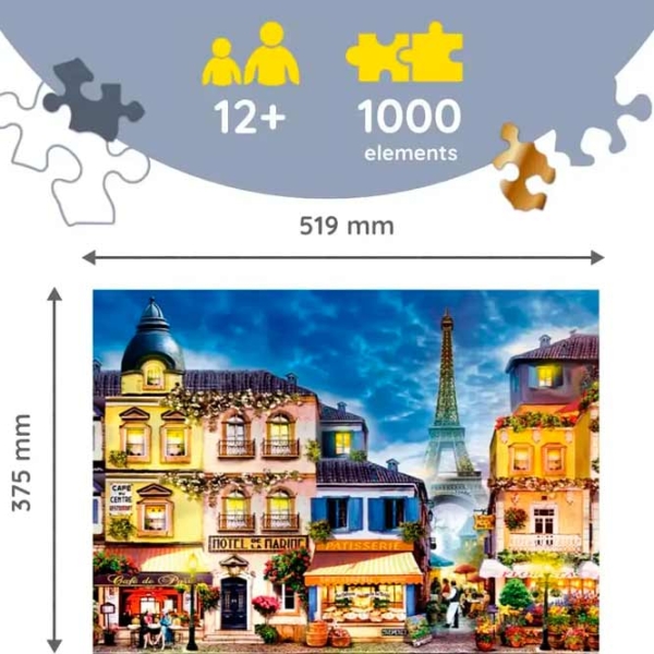 Puzzle Trefl French Alley (20142) Количество деталей: 1000, Рекомендуемый возраст: 12+ photo 5