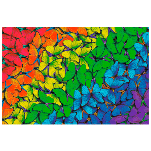 Puzzle Trefl Colorful butterflies (20159) Количество деталей: 501, Рекомендуемый возраст: 12+ photo 3
