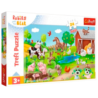 Puzzle Trefl Babies and animals (14372) Количество деталей: 24, Рекомендуемый возраст: 2+