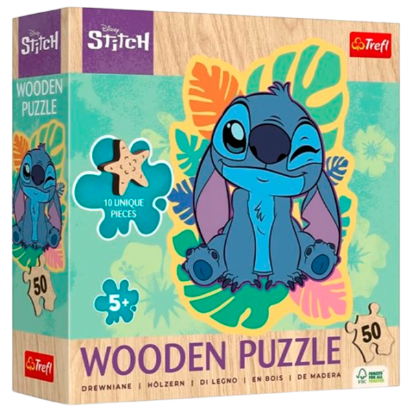 Puzzle Trefl Lilo & Stitch (20281) Количество деталей: 50, Рекомендуемый возраст: 5+ photo 1