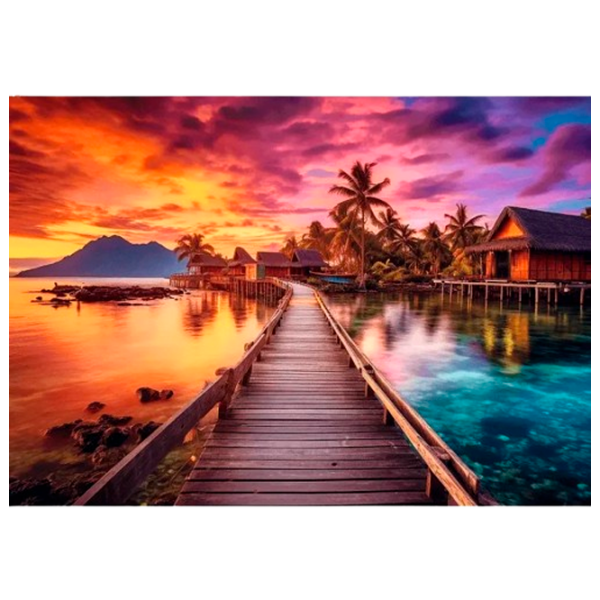 Puzzle Trefl Paradise Island (10928) Количество деталей: 1000, Рекомендуемый возраст: 9+ photo 2