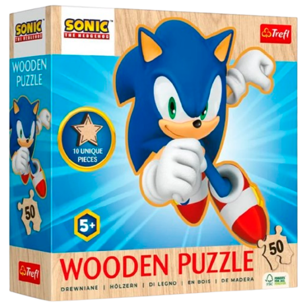 Puzzle Trefl Sonic (20284) Количество деталей: 50, Рекомендуемый возраст: 3+ photo 1