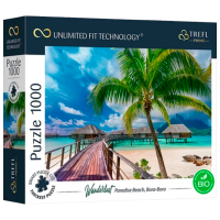Puzzle Trefl Paradise Beach, Bora-Bora (10704) Количество деталей: 1000, Рекомендуемый возраст: 10+