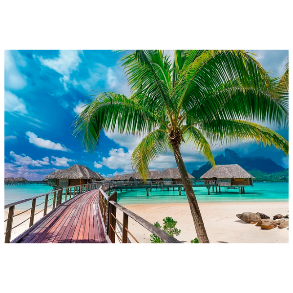 Puzzle Trefl Paradise Beach, Bora-Bora (10704) Количество деталей: 1000, Рекомендуемый возраст: 10+ photo 2