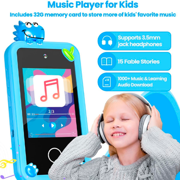 Jucărie interactivă Cute Pet Smart Phone PI Plus Dinosaur Blue Pentru copii, 3+ photo 4