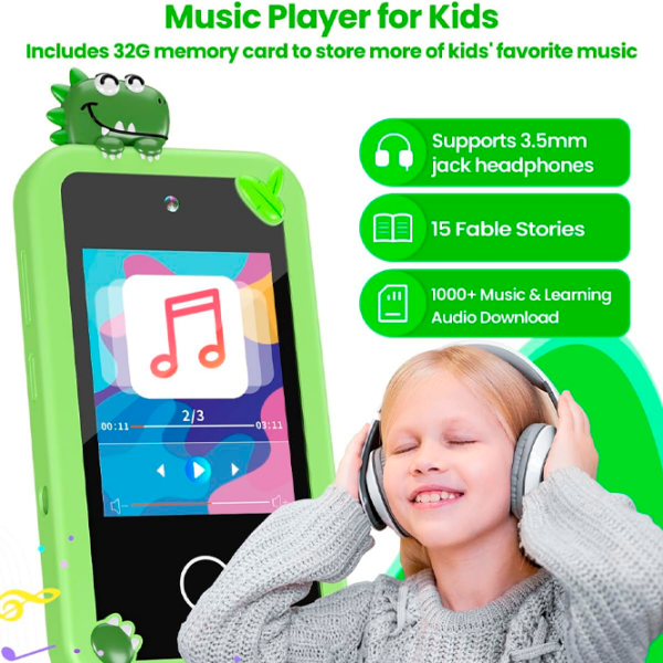 Jucărie interactivă Cute Pet Smart Phone PI Plus Dinosaur Green Pentru copii, 3+ photo 5