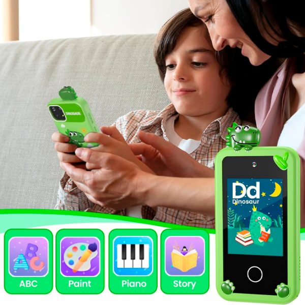 Jucărie interactivă Cute Pet Smart Phone PI Plus Dinosaur Green Pentru copii, 3+ photo 7