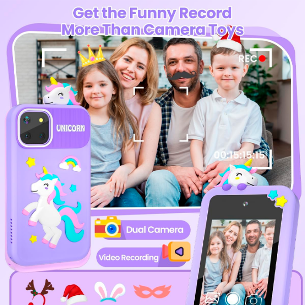 Jucărie interactivă Cute Pet Smart Phone PI Plus Unicorn Violet Pentru copii, 3+ photo 5