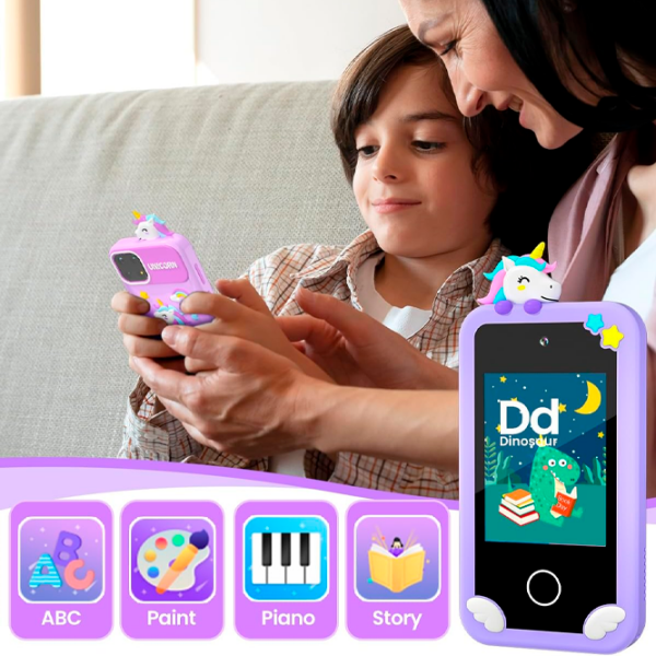 Jucărie interactivă Cute Pet Smart Phone PI Plus Unicorn Violet Pentru copii, 3+ photo 6