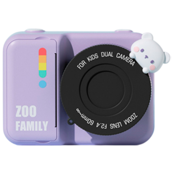 Cameră foto Kidyprint Zoo Family P2 Violet Pentru copii, 3+ photo 1