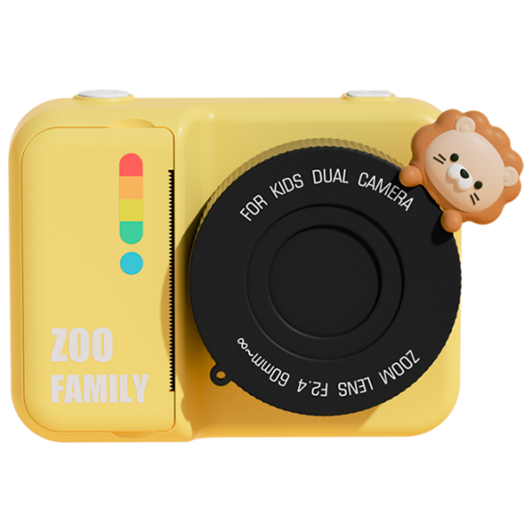 Cameră foto Kidyprint Zoo Family P2 Yellow Pentru copii, 3+ photo 1