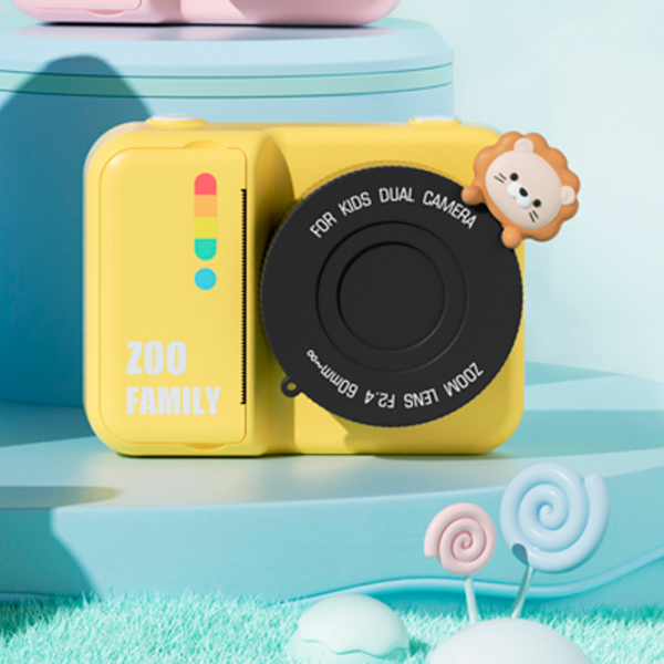 Cameră foto Kidyprint Zoo Family P2 Yellow Pentru copii, 3+ photo 2