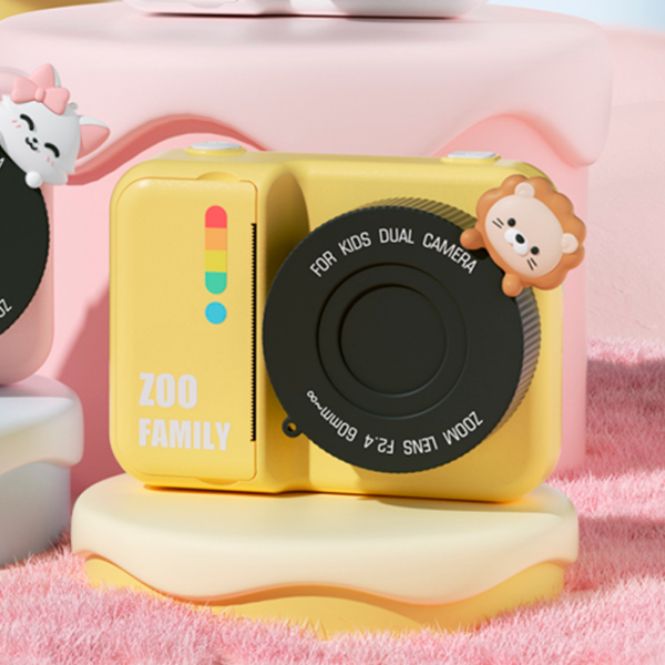 Cameră foto Kidyprint Zoo Family P2 Yellow Pentru copii, 3+ photo 3