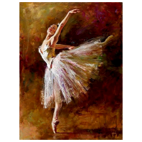 Pictură pe numere PRC Balerina 03024 50 x 40 cm, Pânză
