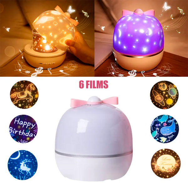 Проектор звезд Night Light Dreamer 6in1 WH-E16 Белый Для детей, 1+ photo 2