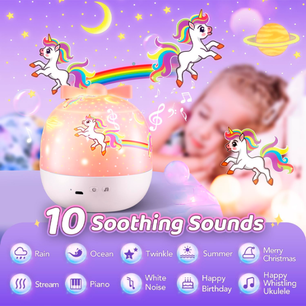 Проектор звезд Night Light Dreamer 6in1 WH-E16 Белый Для детей, 1+ photo 4