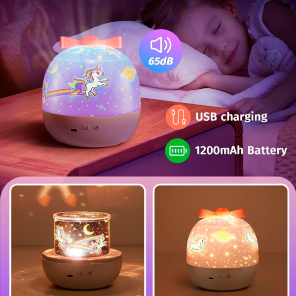 Проектор звезд Night Light Dreamer 6in1 WH-E16 Белый Для детей, 1+ photo 6