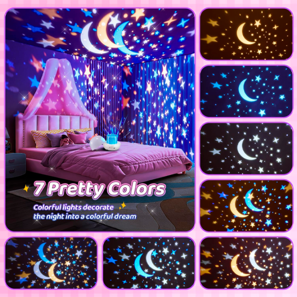 Проектор звезд Night Light Dreamer 6in1 WH-E16 Белый Для детей, 1+ photo 7