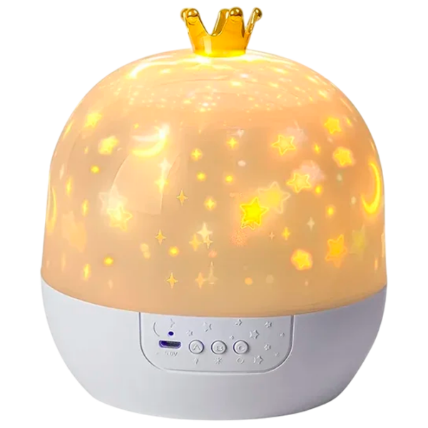 Proiector de stele Night Light Fantasy Crown 21in1 White Pentru copii, 1+ photo 1