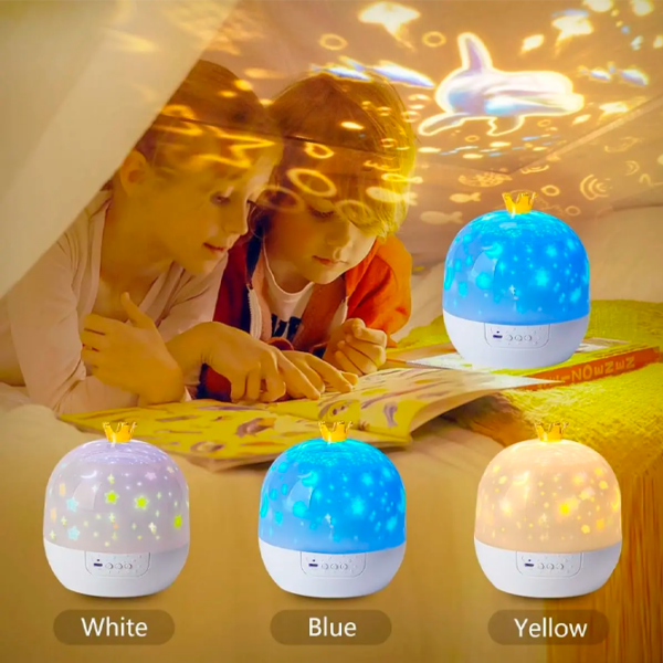 Proiector de stele Night Light Fantasy Crown 21in1 White Pentru copii, 1+ photo 4